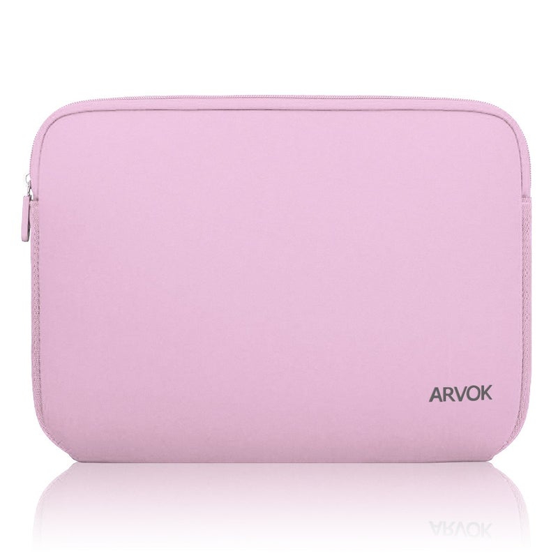 Arvok 11 11.6 12 Inch Laptop Sleeve Case for MacBook Air 12, Water-Resistant Neoprene Notebook Computer Tablet Sleeve, Carrying Bag Cover for Chromebook/HP/Dell/Lenovo/Asus/Acer, Pink - Image 1
